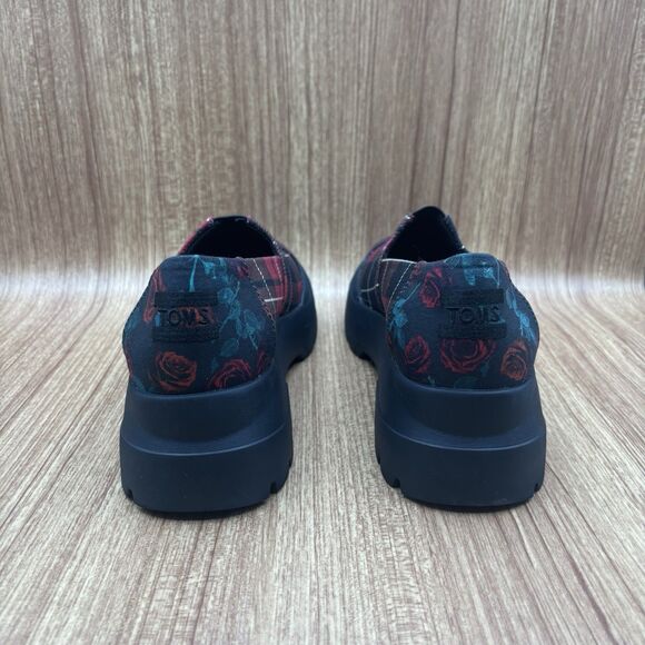 Toms Women's Alpargata Combat Tartan Patchwork Leopard Casual Red Size 8 - Picture 3 of 8